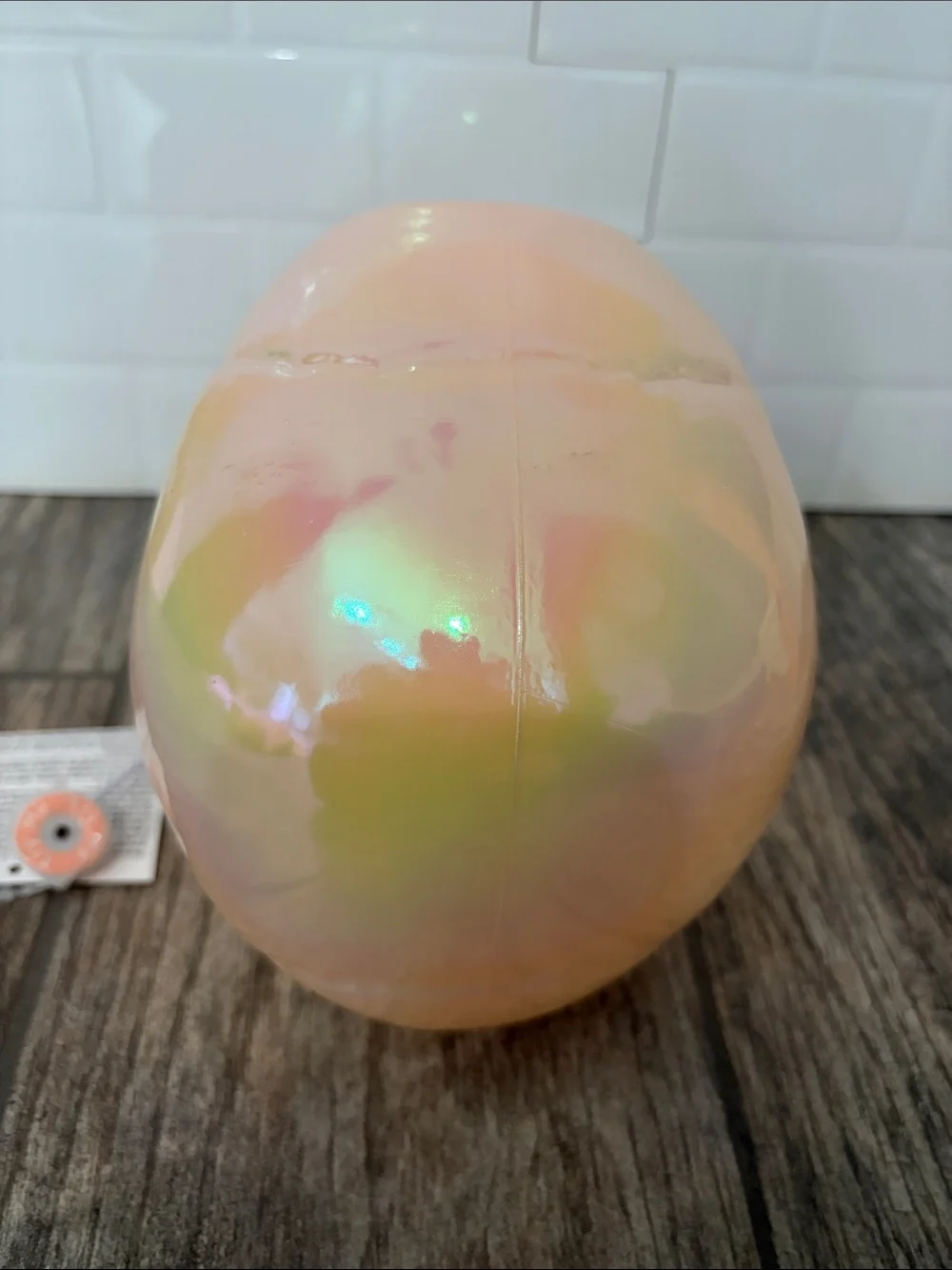 Iridescent LIGHT-UP Color Changing Pearl Skull Decorative Accent Halloween Decor